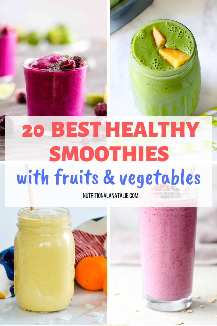 20 Healthy Breakfast Fruit &  Vegetable Smoothies with ...