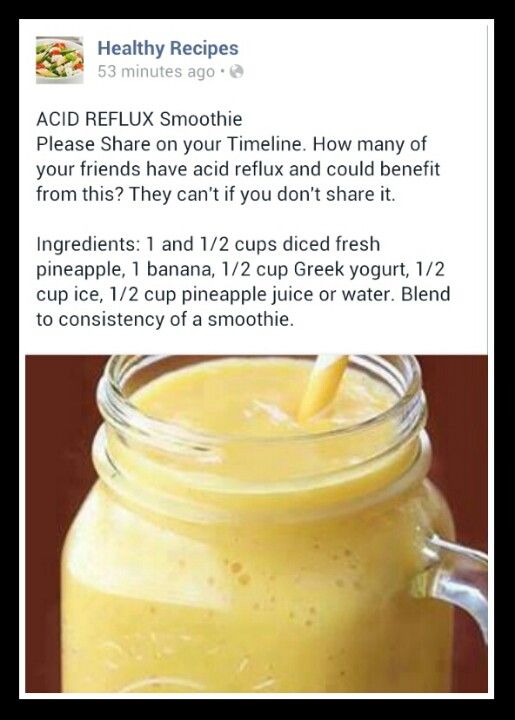 Acid reflux smoothie, Smoothie and Some times on Pinterest