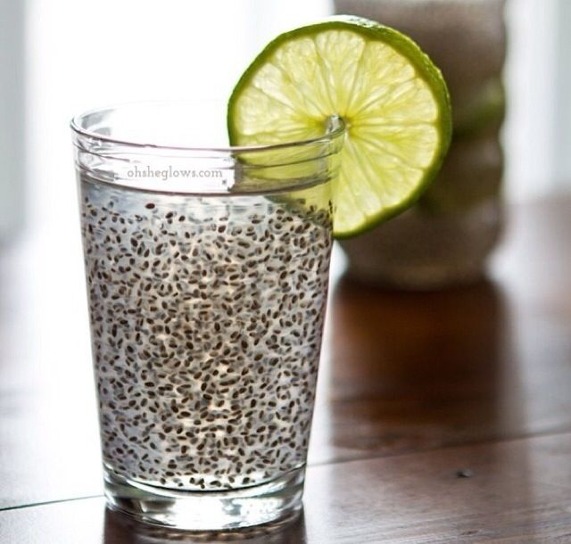 Add chia seeds to water to make you feel full, add lemon or lime ...