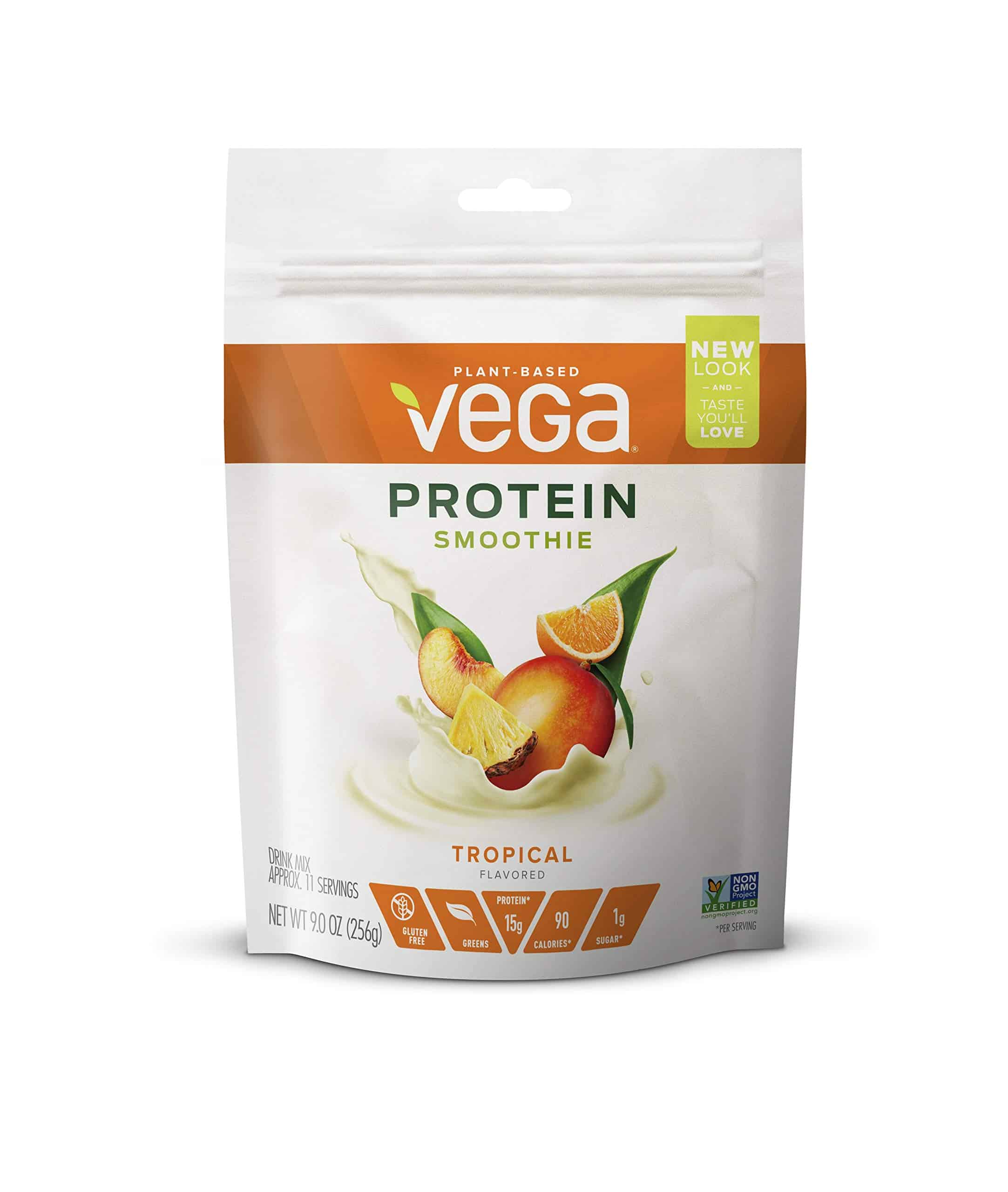 Amazon.com: Vega Protein Smoothie, Chocolate, 10 Servings, 9.2 oz Pouch ...