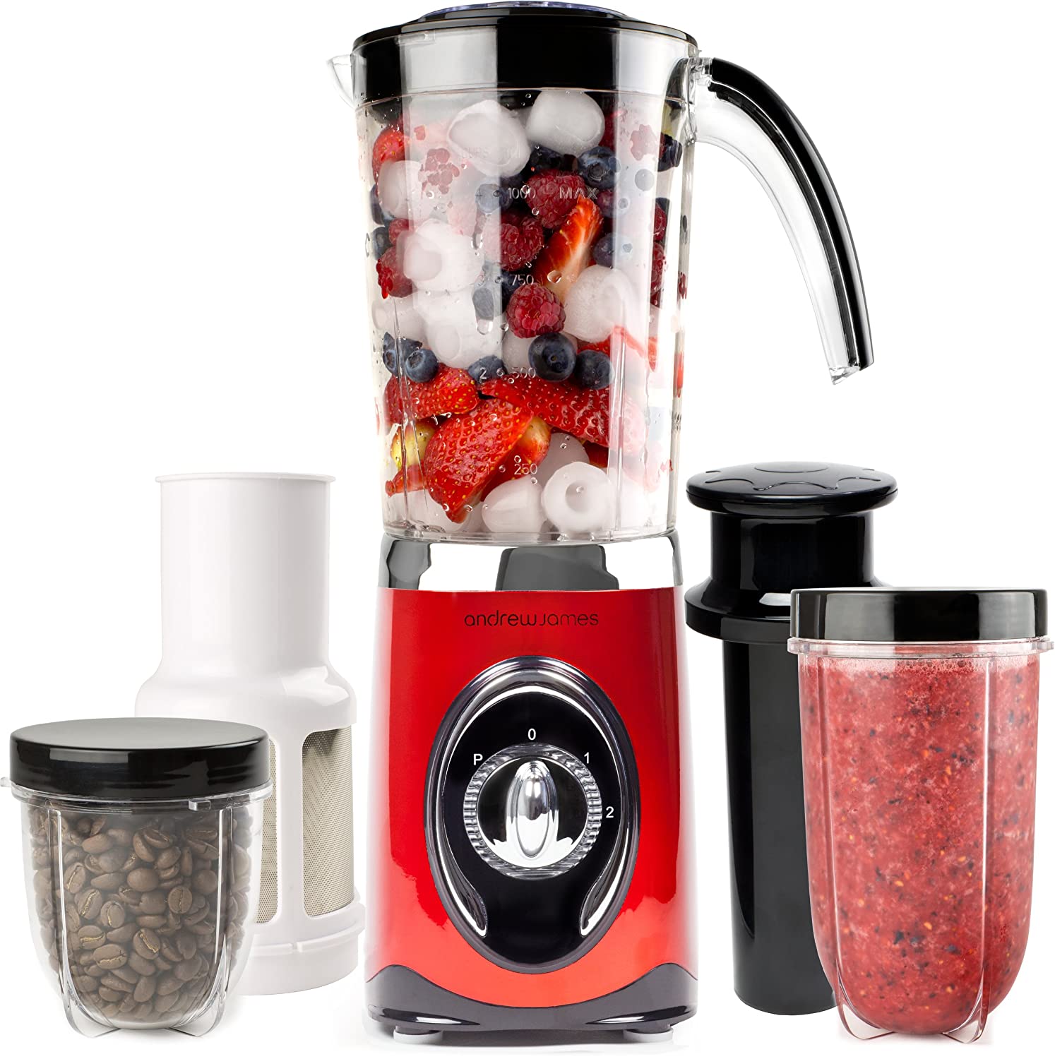 Andrew James 4 in 1 Multifunctional 1 Litre Smoothie Maker With 2 Year ...