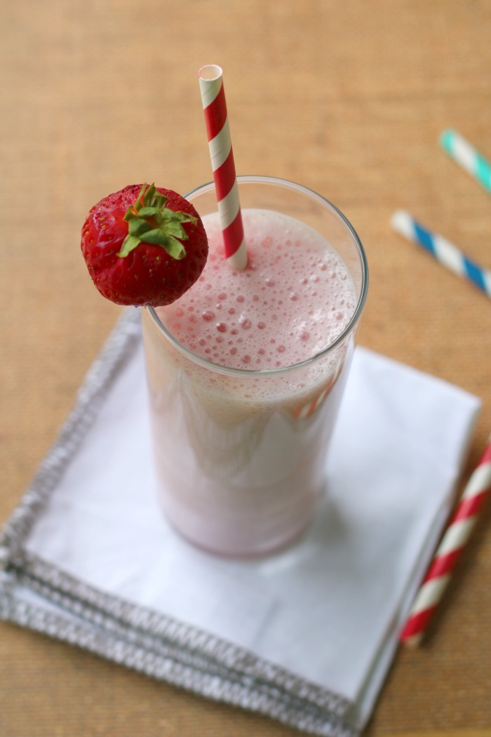 Angel Food Smoothie with Protein Powder