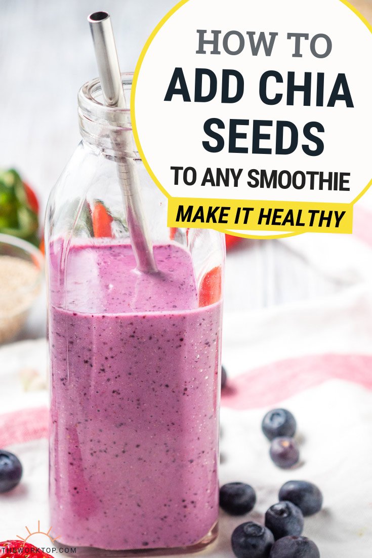 Blueberry Chia Seed Smoothie (Easy, Healthy, Vegan)