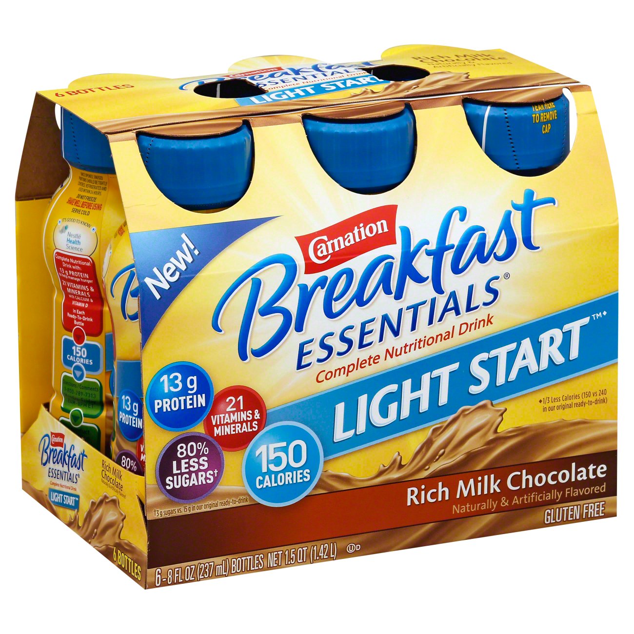 Carnation Breakfast Essentials Light Start Milk Chocolate ...