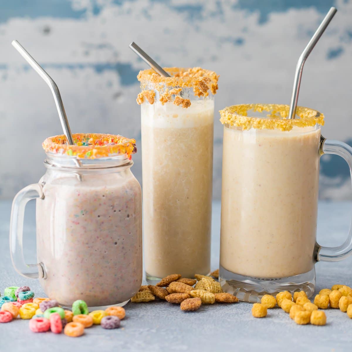 Cereal Milk Breakfast Smoothies, 3 Ways! (VIDEO!!)