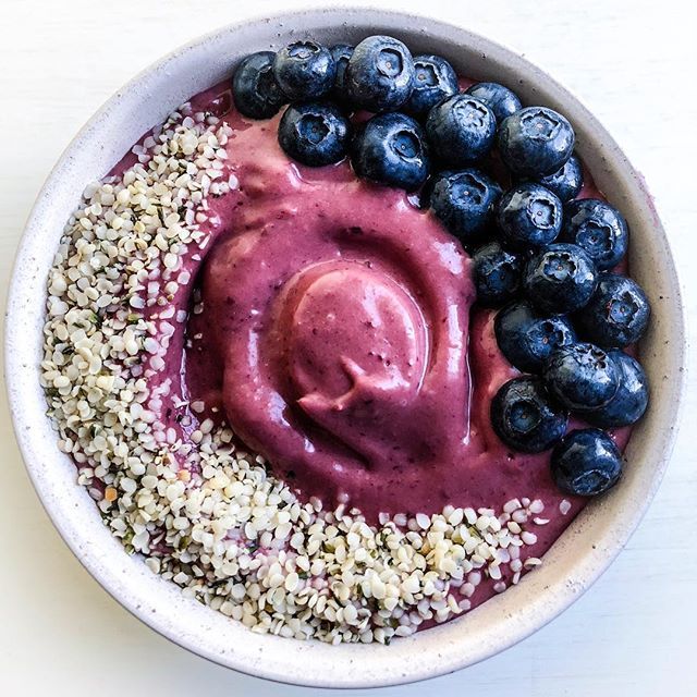 Cherry and Blueberry Smoothie Bowl by upbeetandkaleingit