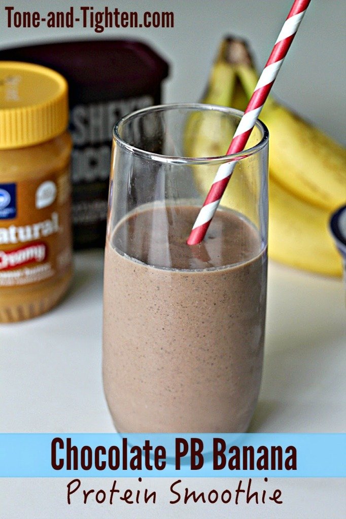 Chocolate Peanut Butter Banana Protein Smoothie Recipe (Fitness Ridge ...