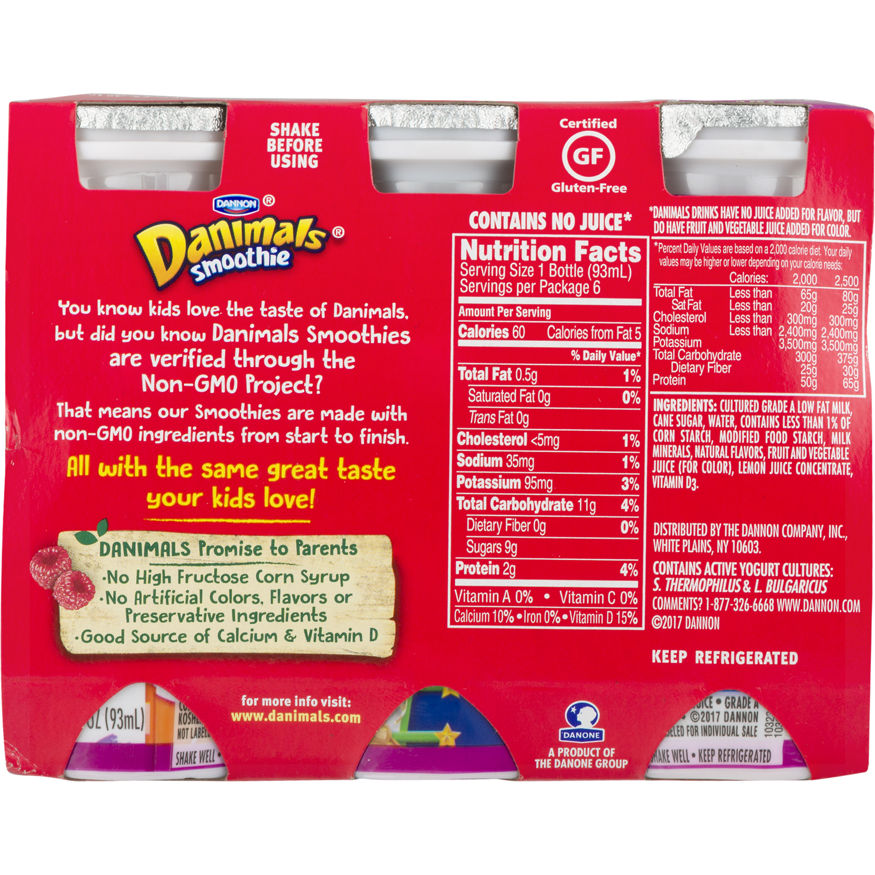 Danimals Yogurt Nutrition Facts