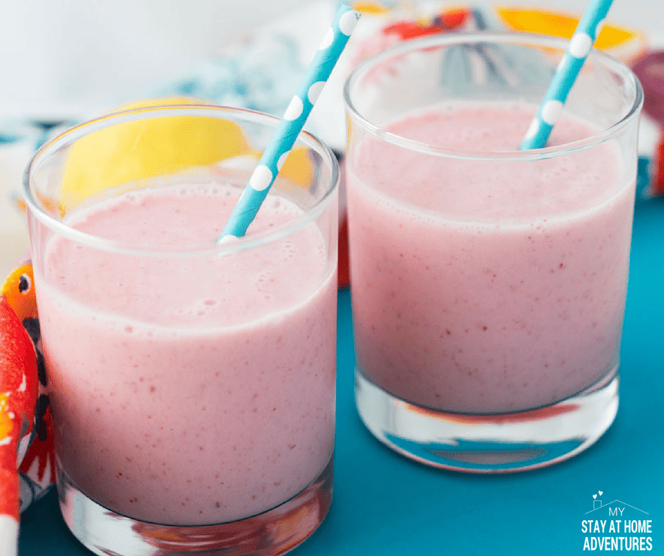 Delicious Lemon Strawberry Smoothie Recipe * My Stay At Home Adventures