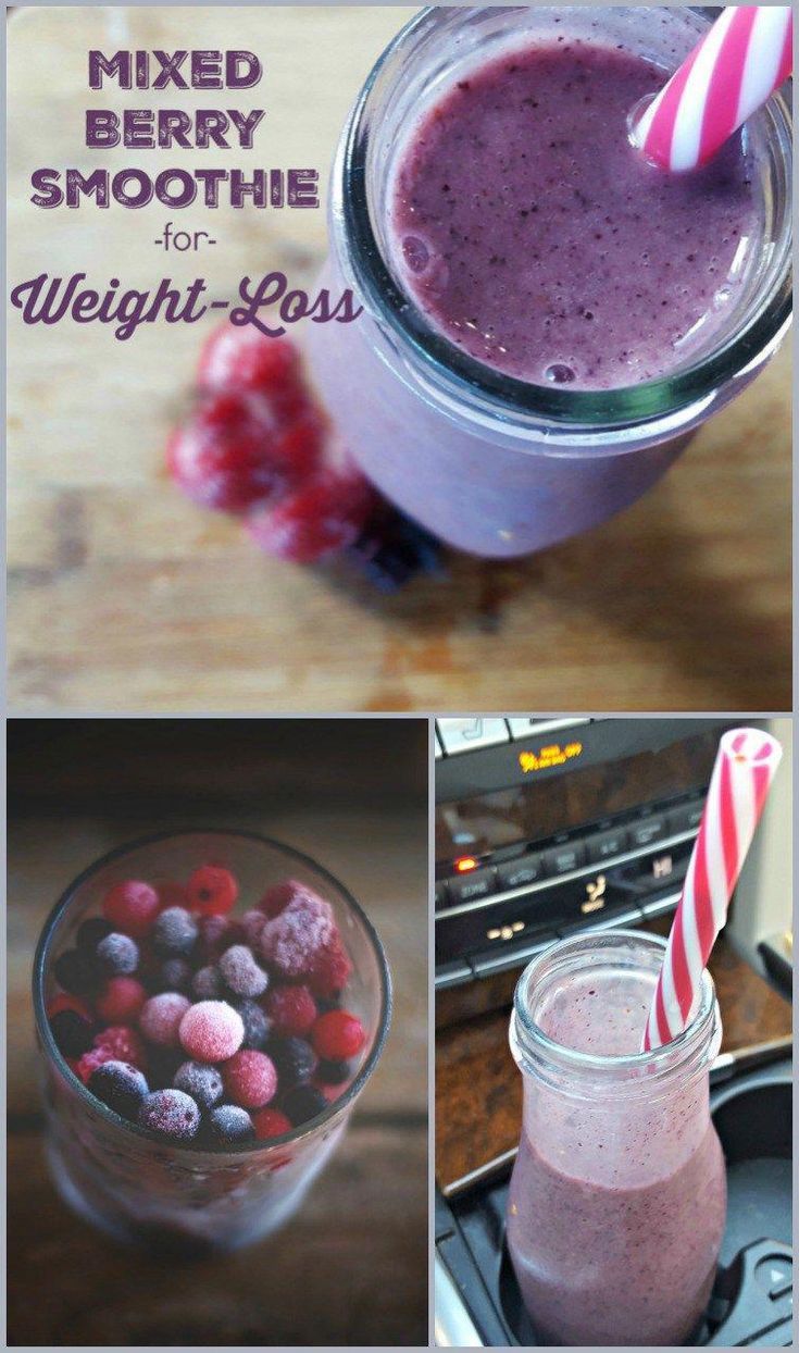Delicious Mixed Berry Smoothie with Almond Milk # ...