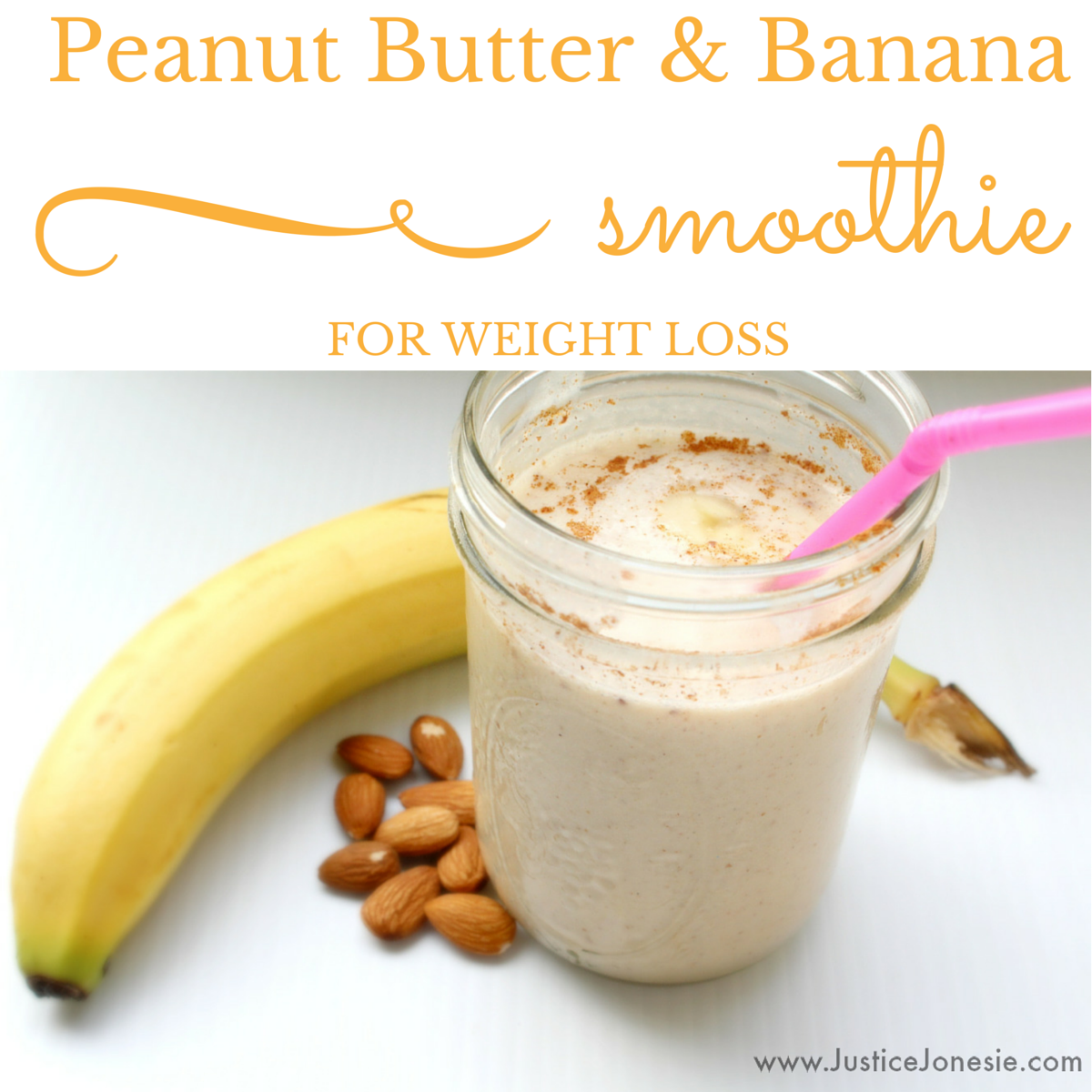 Easy Peanut Butter And Banana Smoothie for Weight Loss
