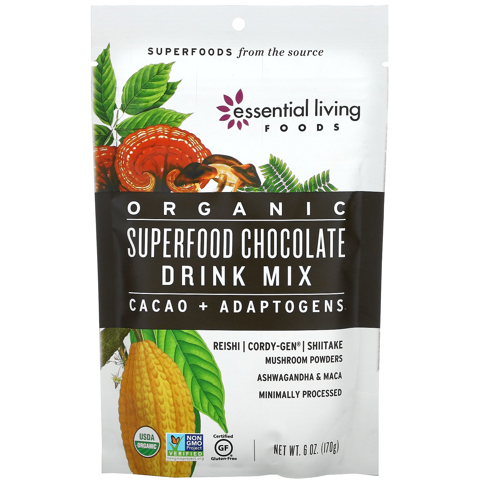 Essential Living Foods, Organic Superfood Chocolate Drink ...