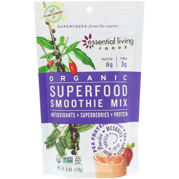 Essential Living Foods, Organic, Superfood Smoothie Mix ...