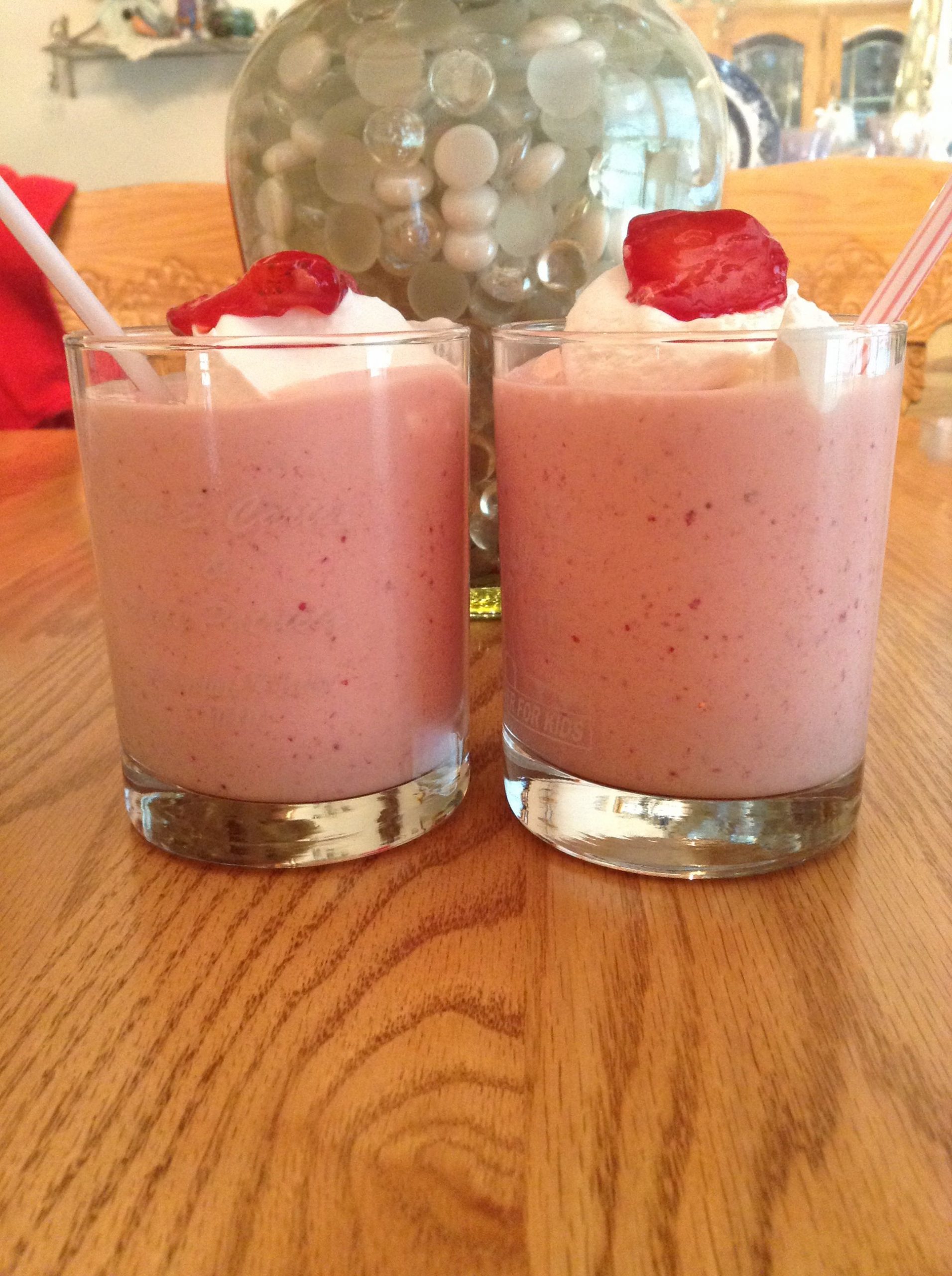 Fruit Smoothie: 1 cup of vanilla ice cream 1/2 a cup of ...