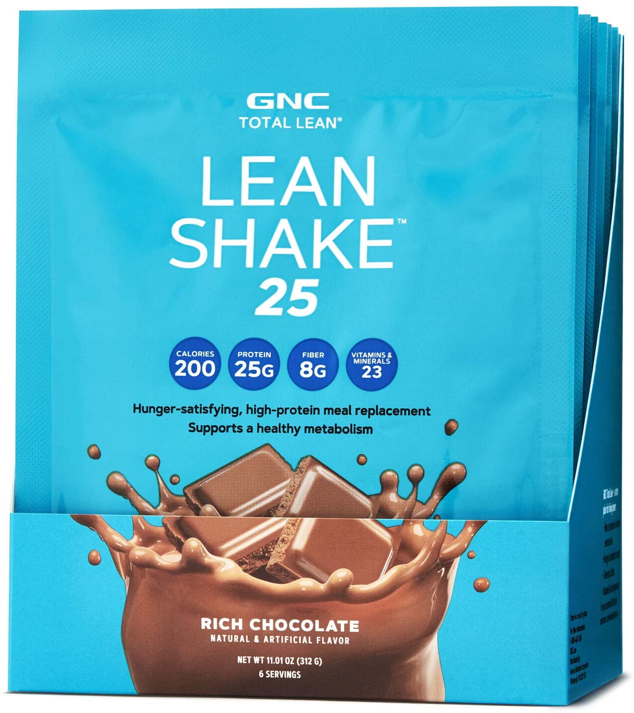 GNC Total Lean Lean Shake 25 Protein Powder Packets