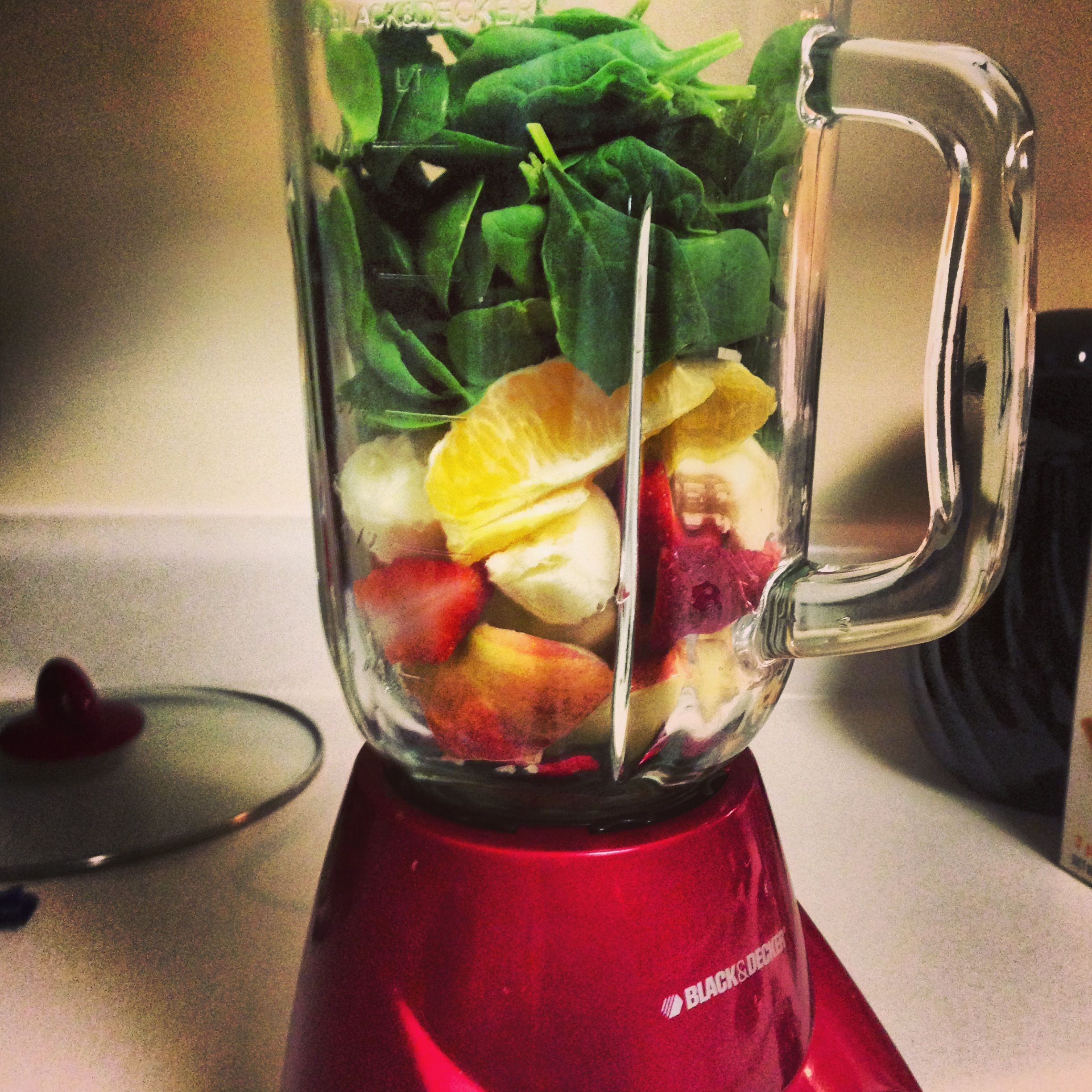 Green smoothie time! Starting to drink this as a meal ...