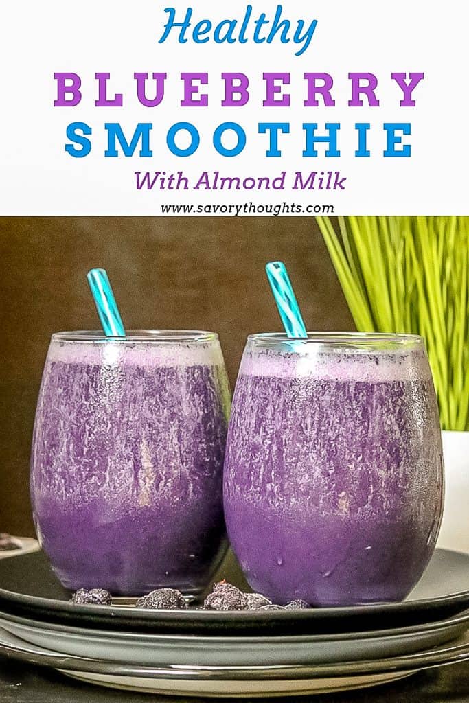 Healthy Blueberry Smoothie With Almond Milk
