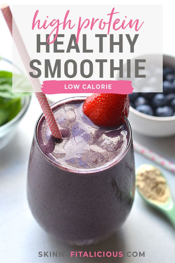 Healthy High Protein Smoothie {Low Calorie, GF}
