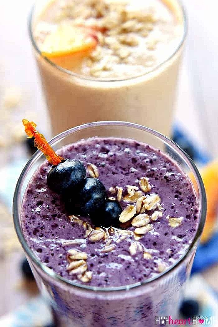 healthy oatmeal smoothie blueberry in 2020