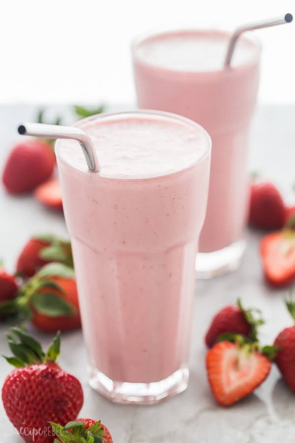 Healthy Strawberry Smoothie recipe  The Recipe Rebel ...