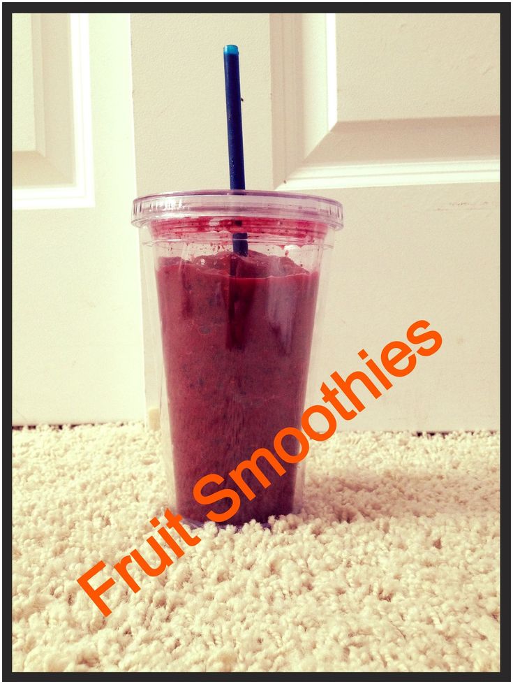 Homemade fruit smoothies! With some rasberrys blueberries ...