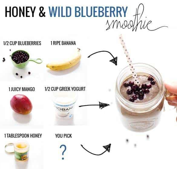 Honey and Wild Blueberry Smoothie Recipe