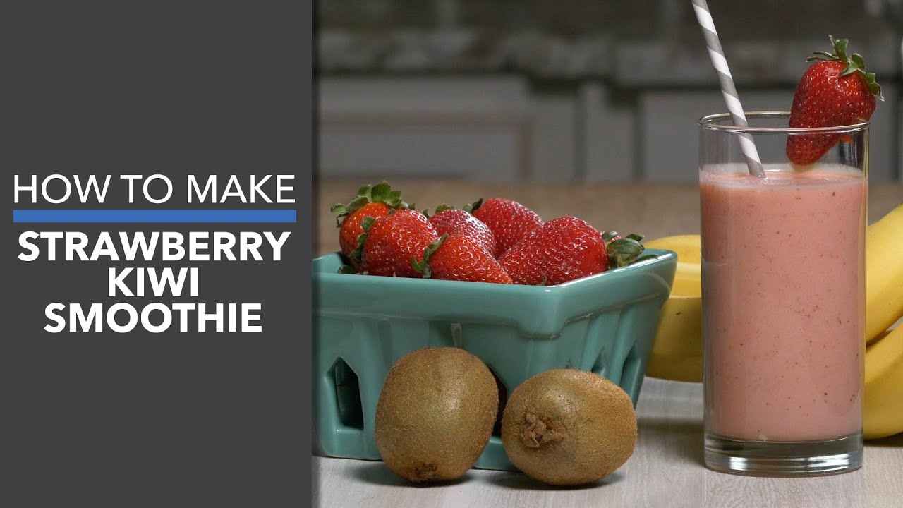 How to Make a Strawberry Kiwi Smoothie