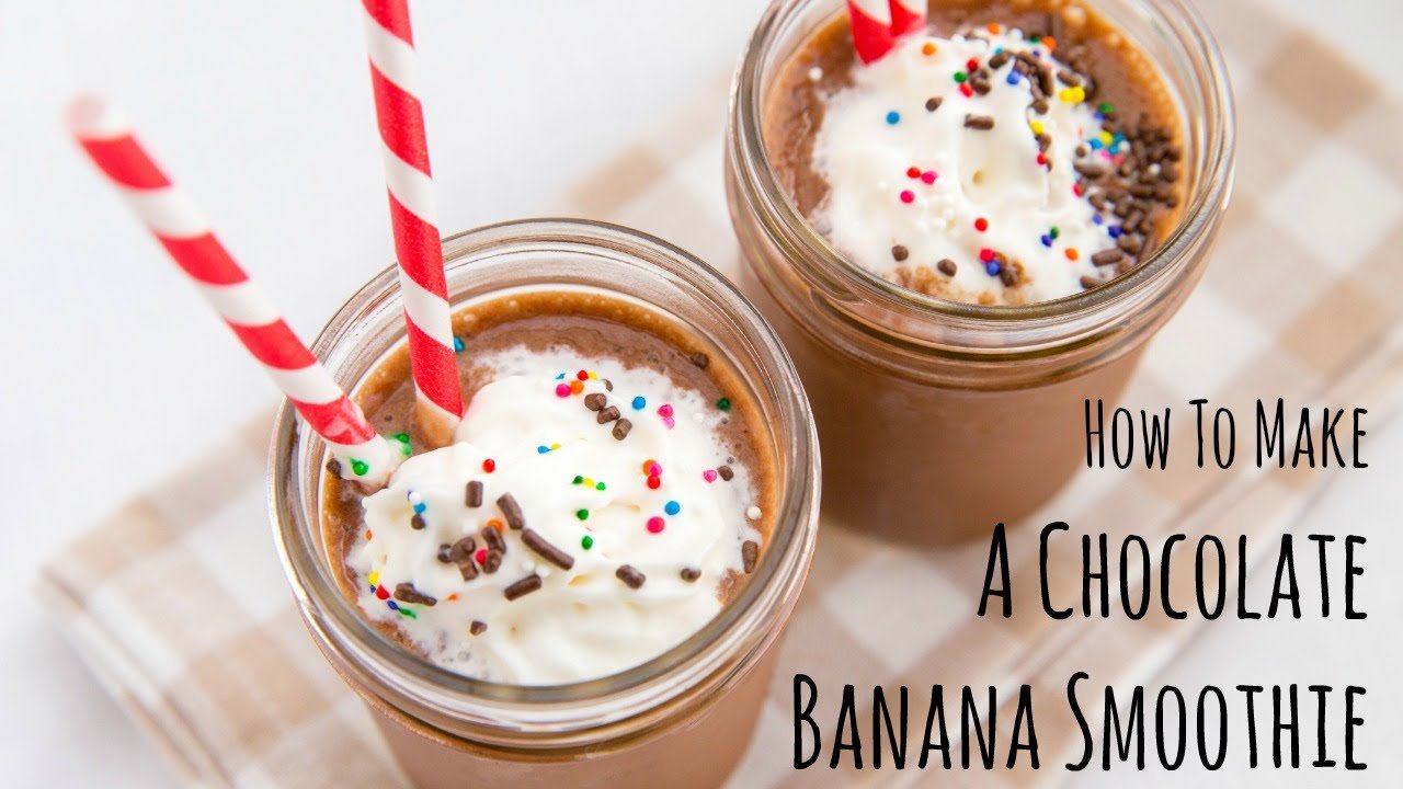 How to Make Chocolate Banana Smoothie (Recipe) ã?ã§ã³ã¬ã¼ãã?ãã ...
