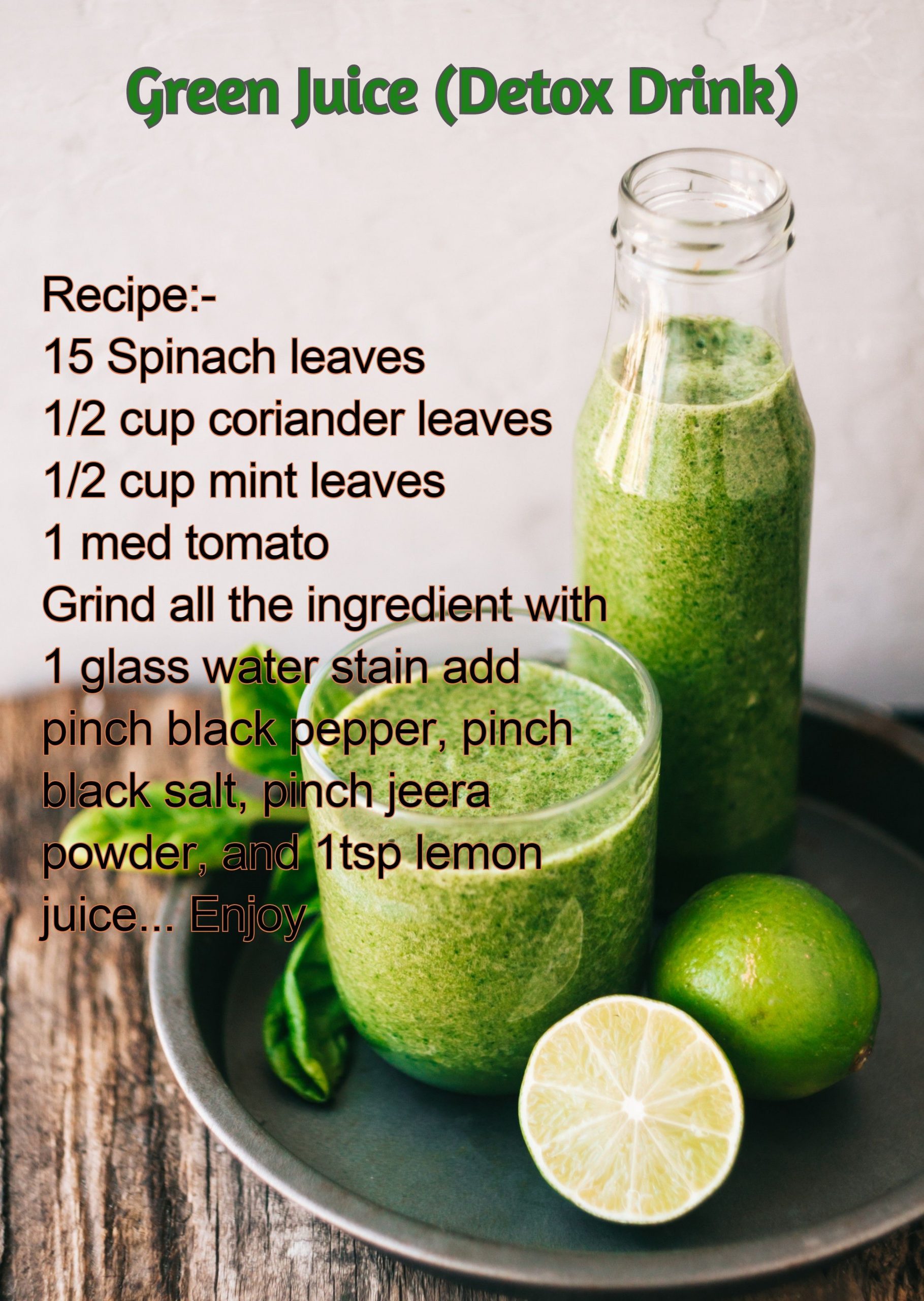 How to make Green juice( Detox Drink)