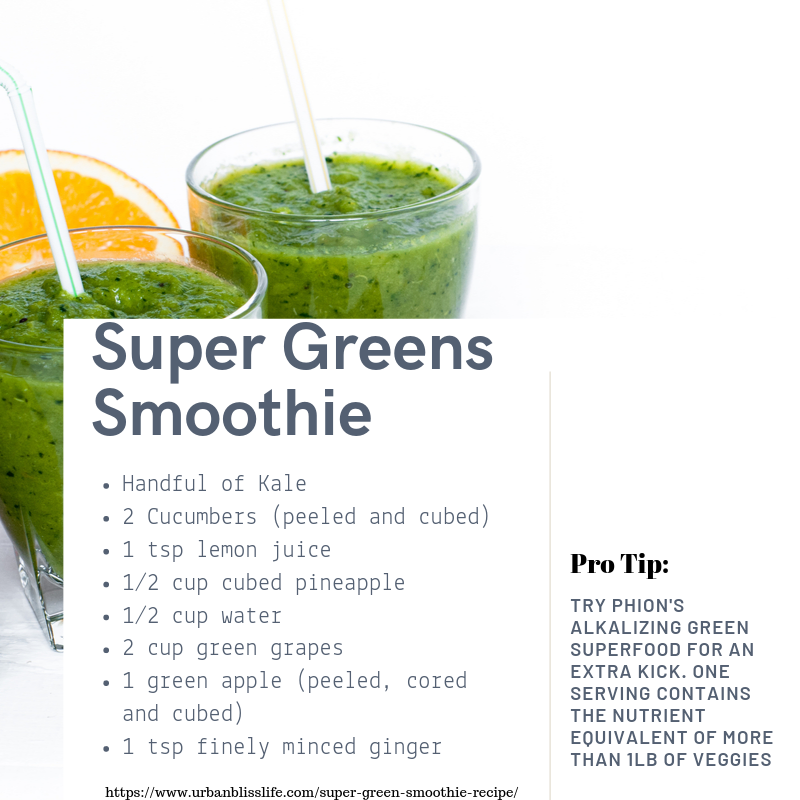 Itâs #smoothie time. Try this super #greens smoothie to ...