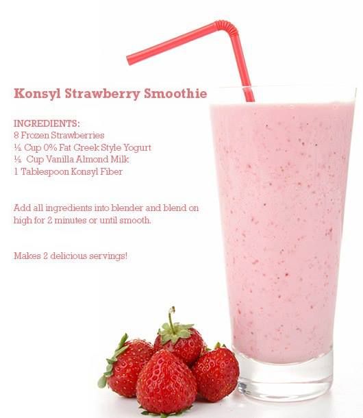 Konsyl Strawberry Smoothie: Strawberries, Greek yogurt, almond milk ...