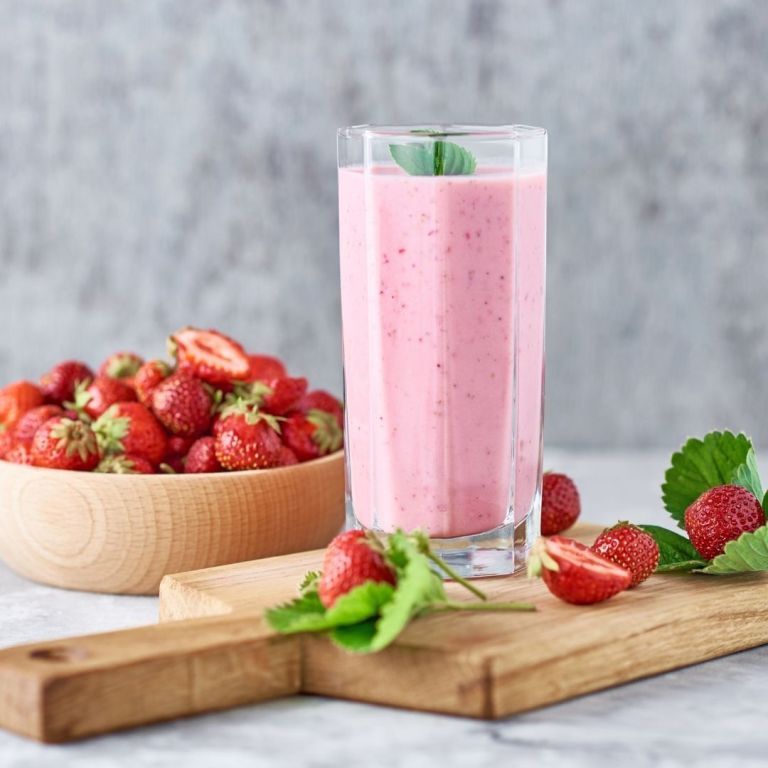Low Sugar Fruit Healthy Strawberry Smoothie