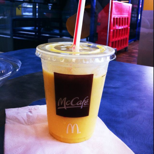 Mango pinapple smoothie at McDonald