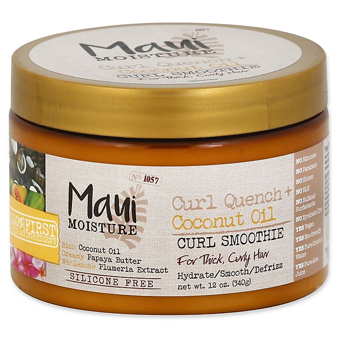 Maui Moisture Curl Quench + Coconut Oil 12 fl. oz. Curl Smoothie for ...
