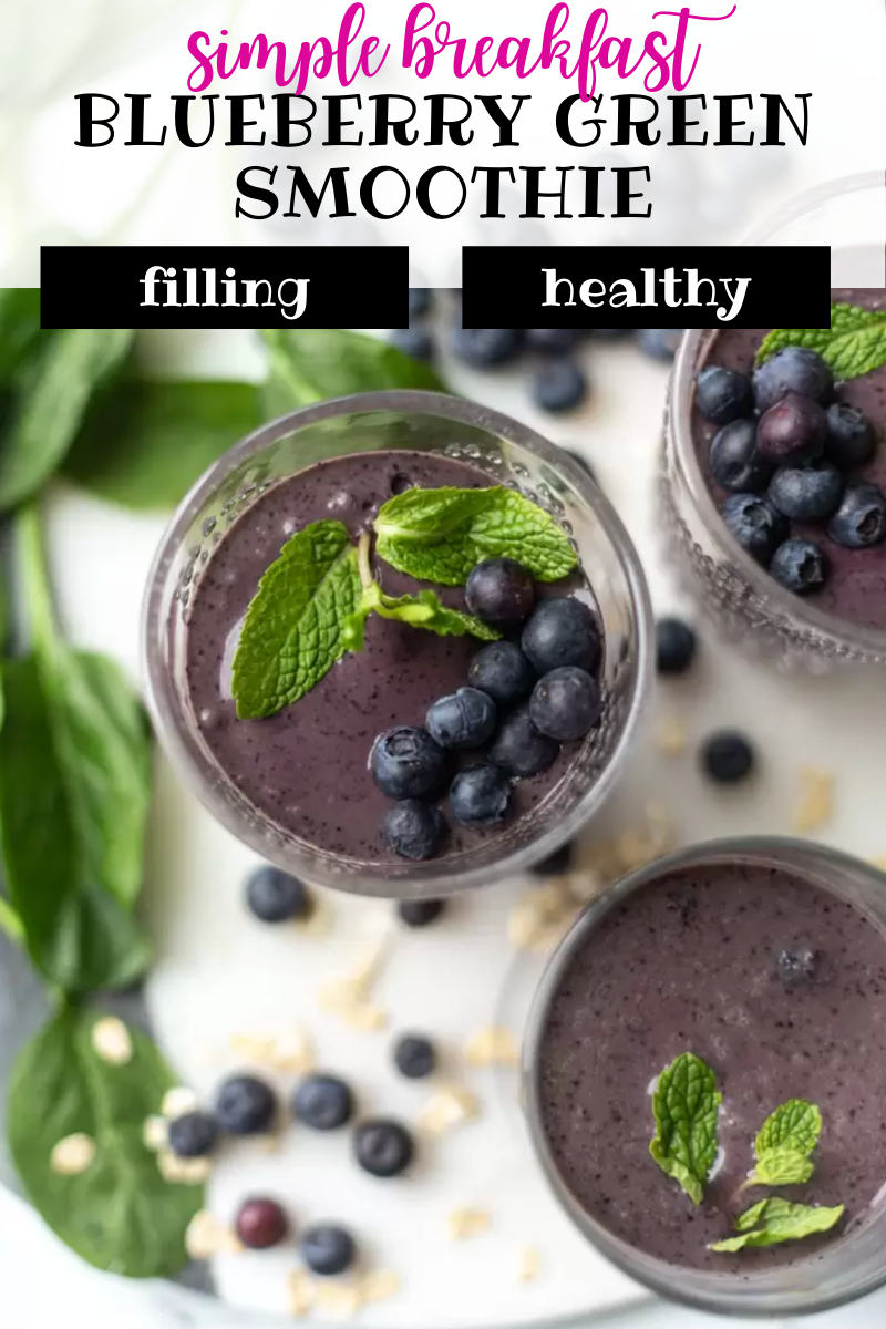 Meal Replacement Blueberry Green Smoothie in 2021