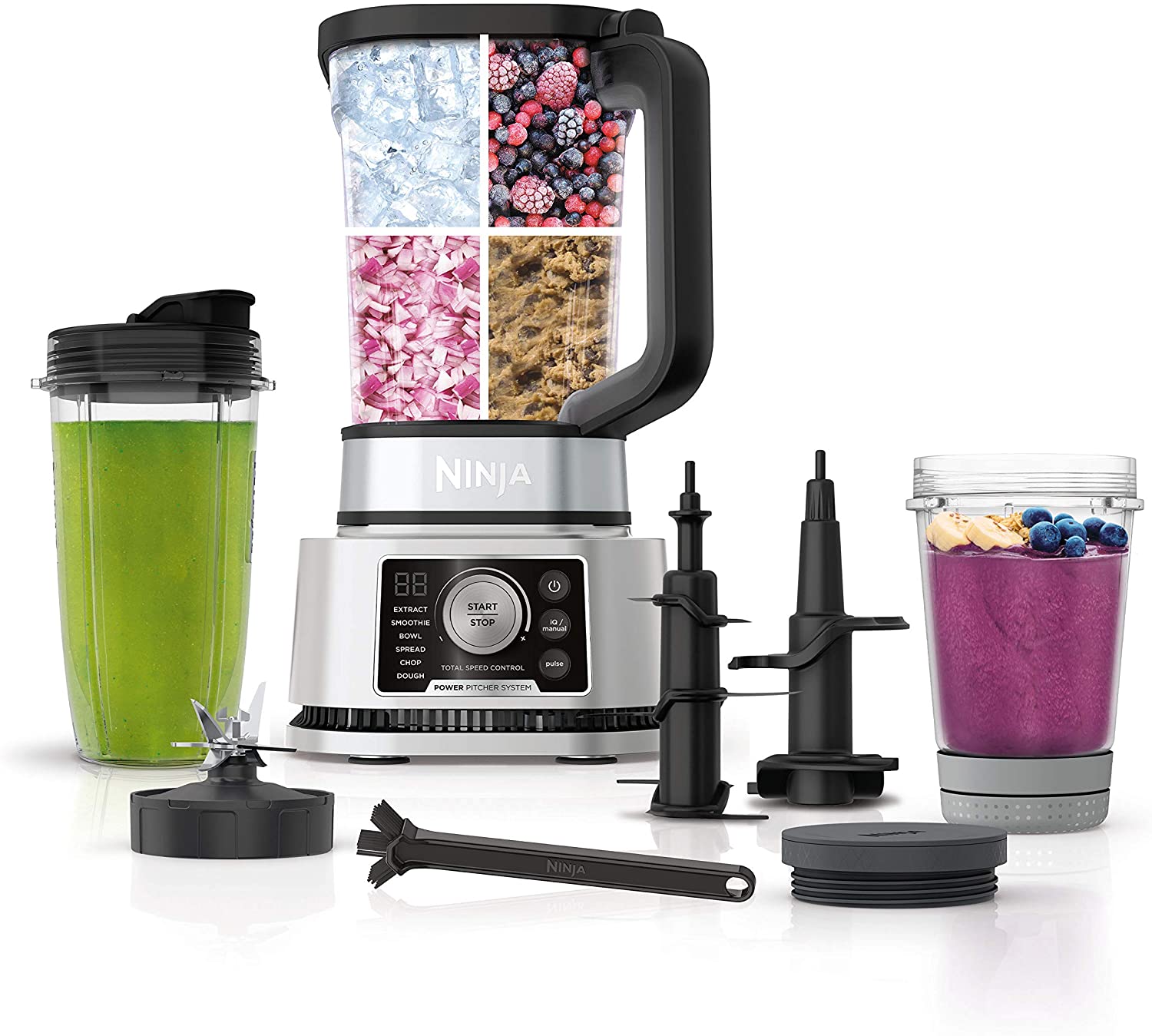 Ninja SS351 Foodi Power Pitcher System, Smoothie Bowl Maker, 4in1 ...