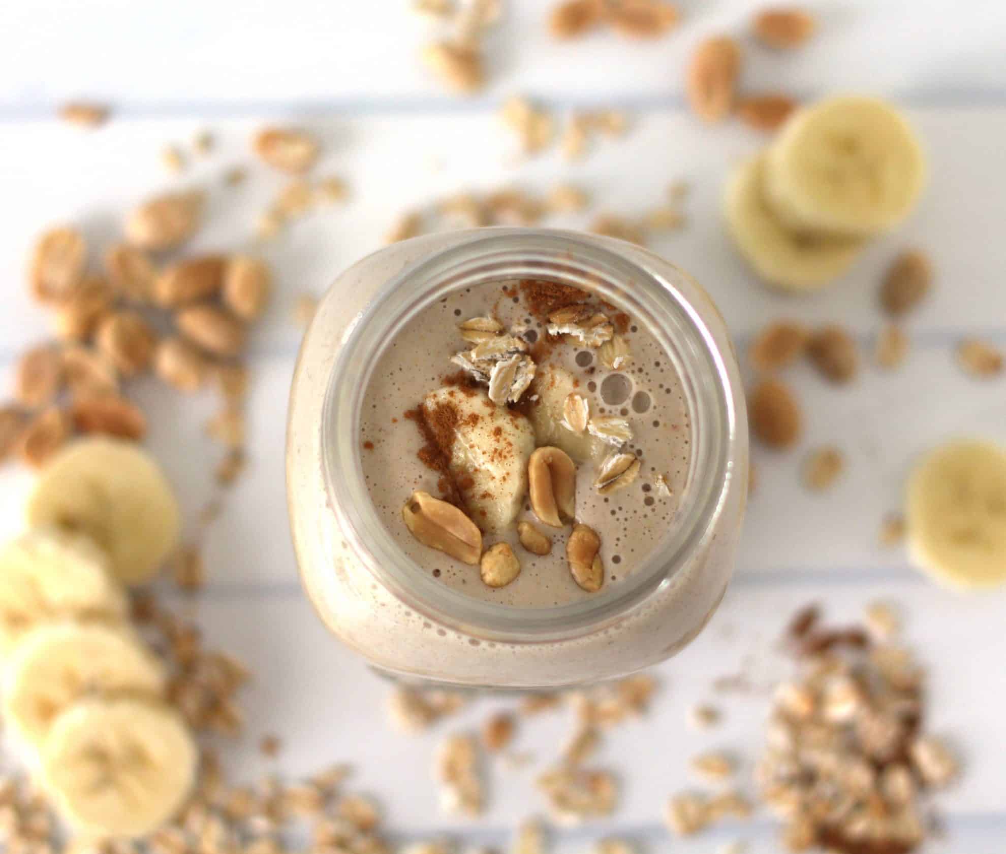 Peanut Butter Oatmeal Smoothie for Weight Loss