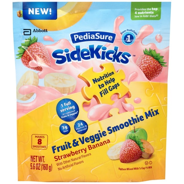 PediaSure Sidekicks Fruit &  Veggie Strawberry Banana Smoothie Mix (5.6 ...