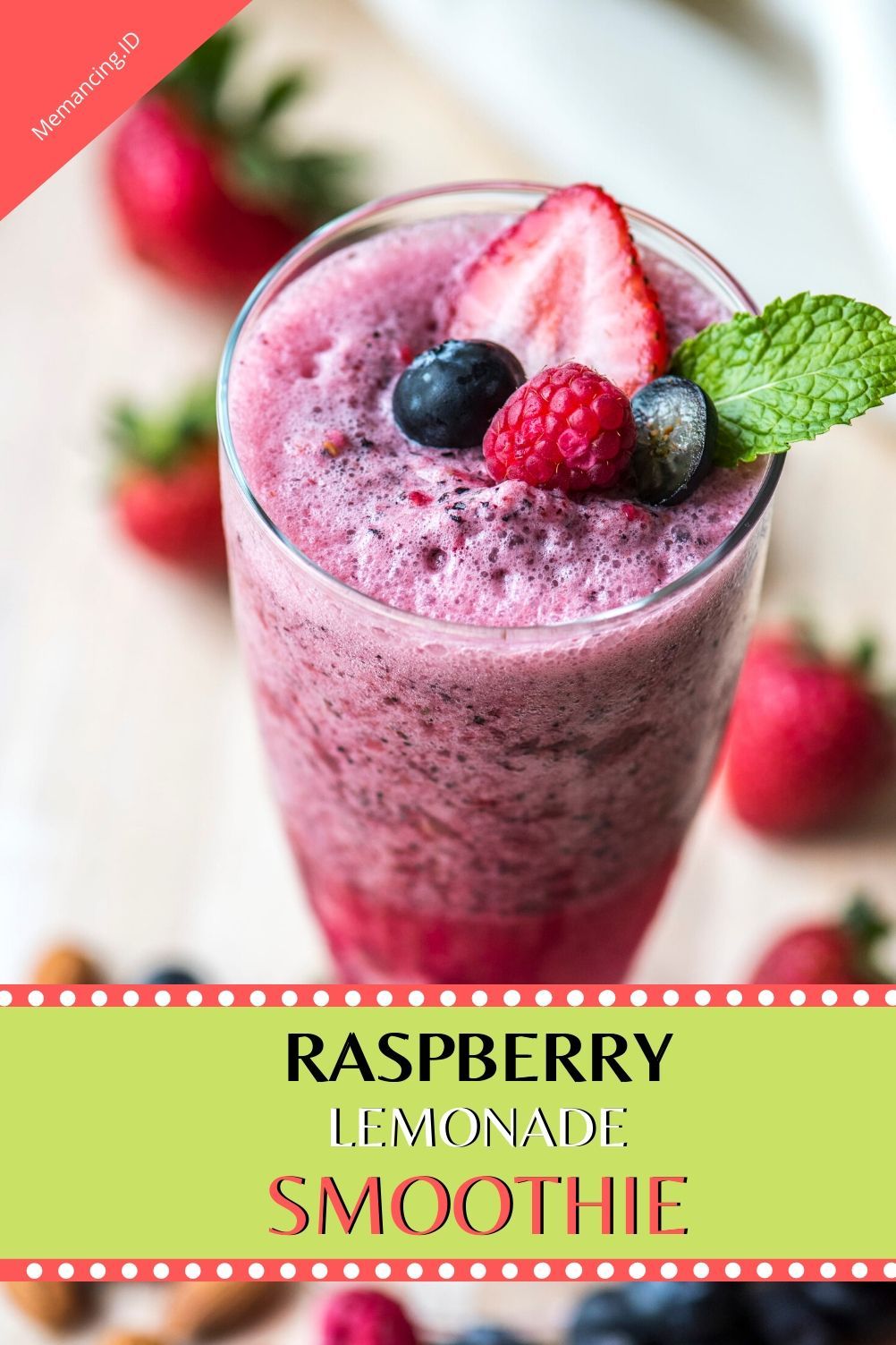 Raspberry Smoothie with Whipped Cream
