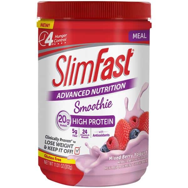 SlimFast Advanced Nutrition Smoothie Mixed Berry Yogurt Meal ...