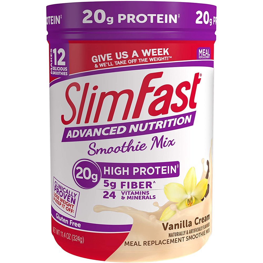 Slimfast Advanced Nutrition Vanilla Cream Smoothie Mix ...