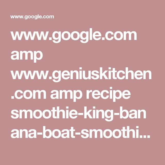 Smoothie King Banana Boat Smoothie