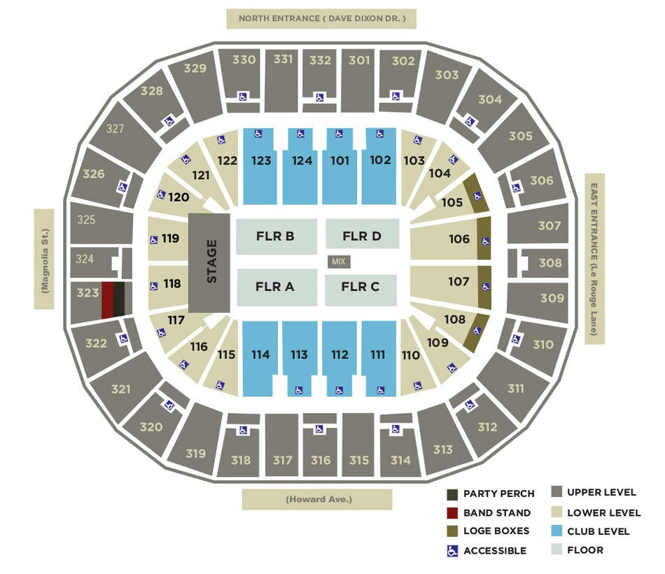 Smoothie King Center :: Seating Charts