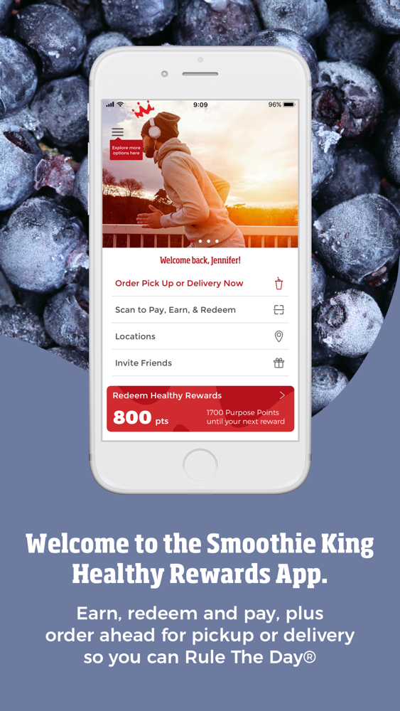 Smoothie King Healthy Rewards App for iPhone