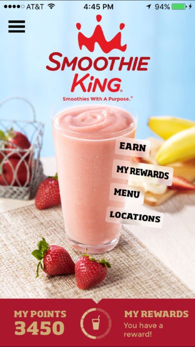 Smoothie King Rewards iPhone App