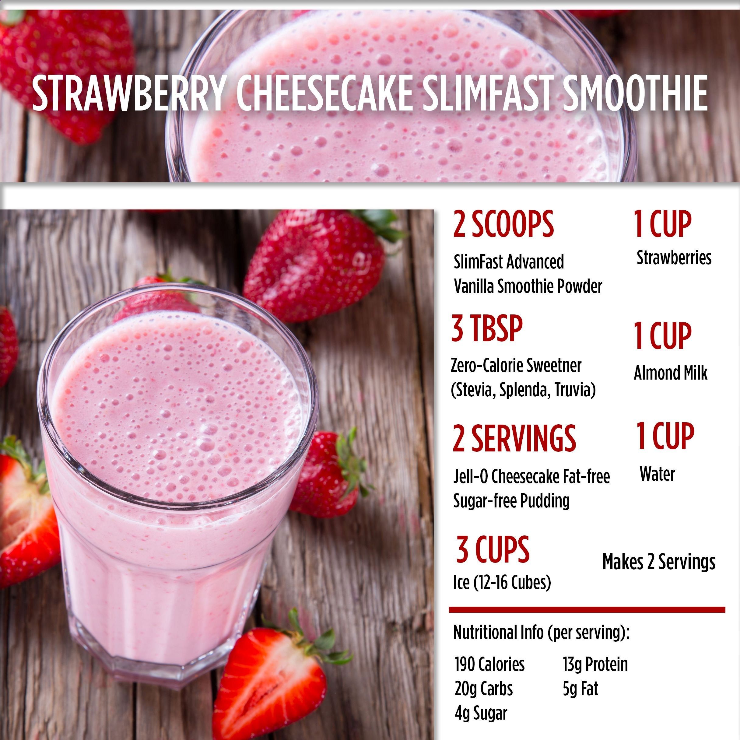 Strawberry Cheesecake Smoothie?! Need we say more? SlimFast