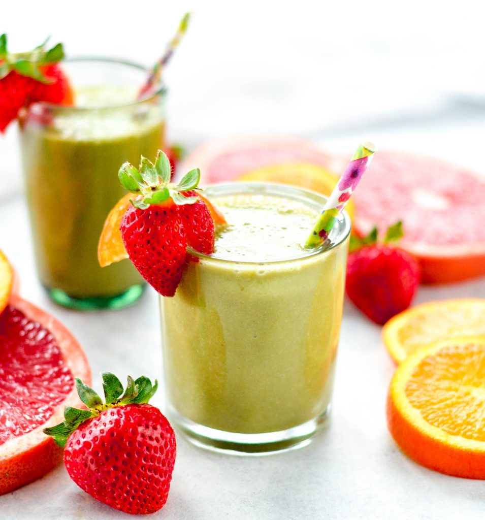 This Citrus Protein Green Smoothie is the perfect healthy breakfast or ...