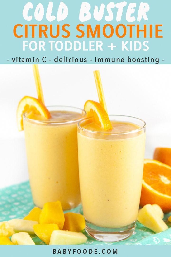 This Cold Buster Smoothie for Toddlers + Kids is loaded ...