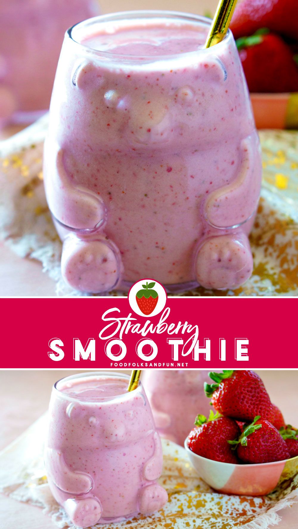 This Strawberry Smoothie recipe is a quick and easy 3 ...
