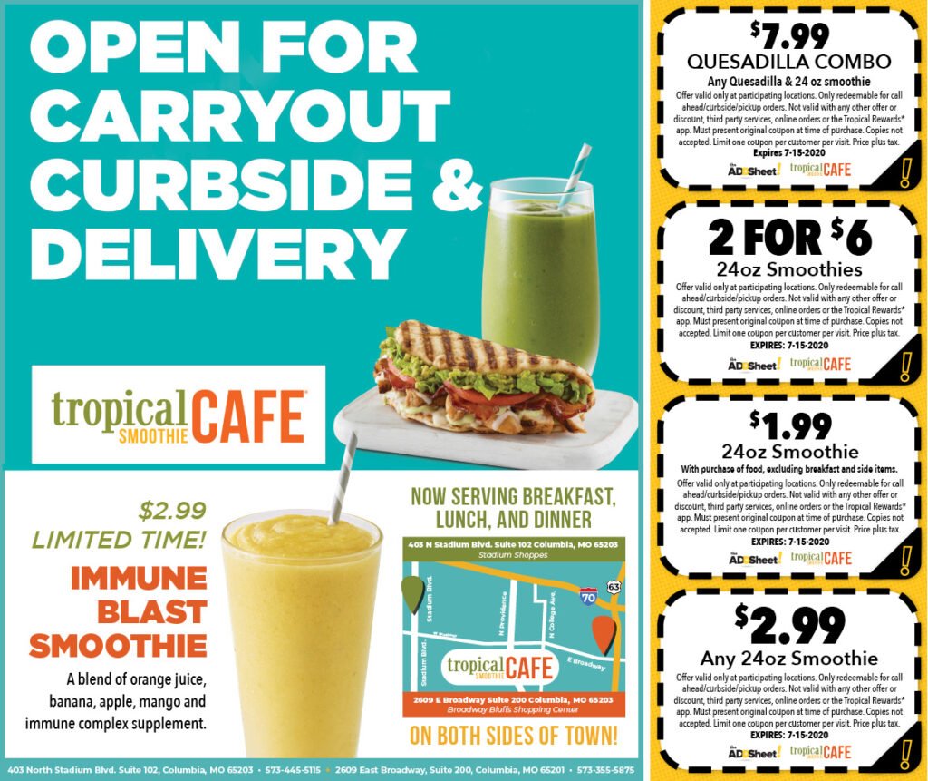 Tropical Smoothie Cafe Text Coupons